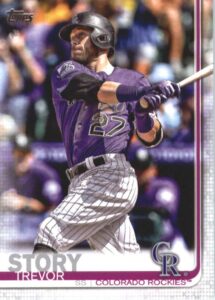 2019 topps #460 trevor story colorado rockies baseball card