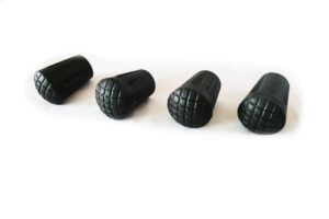 4 pack replacement rubber walking pole tips for standard trekking poles