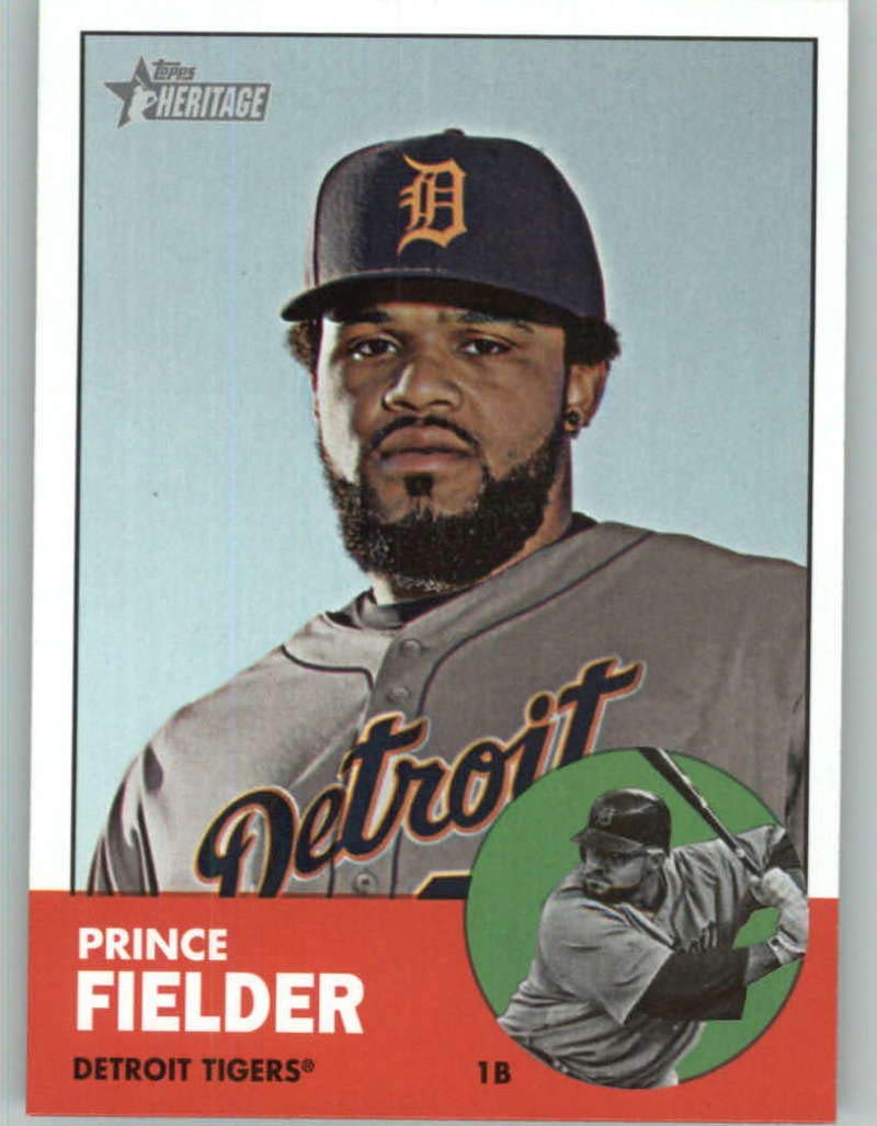 2012 Topps Heritage #476 Prince Fielder Tigers MLB Baseball Card (SP - Short Print) NM-MT