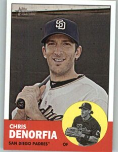 2012 topps heritage #437 chris denorfia padres mlb baseball card (sp - short print) nm-mt