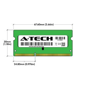 A-Tech 4GB RAM Replacement for Samsung M471B5173QH0-YK0 | DDR3/DDR3L 1600MHz PC3L-12800 1Rx8 1.35V SODIMM 204-Pin Memory Module