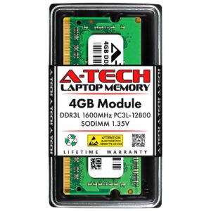 a-tech 4gb ram replacement for hp 691740-001 | ddr3/ddr3l 1600mhz pc3l-12800 1.35v sodimm 204-pin memory module