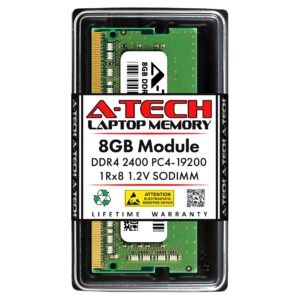 a-tech 8gb ram replacement for ct8g4sfs824a | ddr4 2400mhz pc4-19200 (pc4-2400t) cl17 sodimm 1rx8 1.2v non-ecc so-dimm 260-pin laptop, notebook memory module