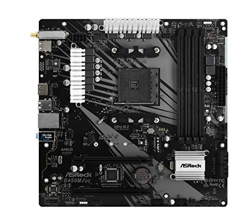 Asrock B450M/AC AM4 B450 Motherboard