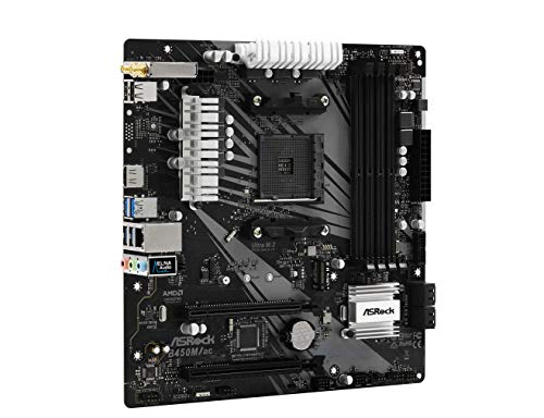 Asrock B450M/AC AM4 B450 Motherboard