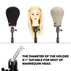 GEX 59" Mannequin Tripod Multifunction Stand Canvas Block Training Doll Manikin Head Wig Stand for Cosmetology Hairdressing (Black)