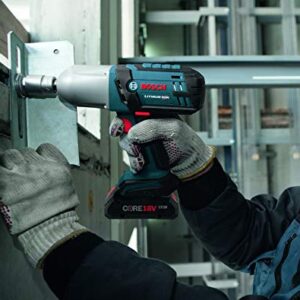 Bosch HTH181-B25 18V High Torque Impact Wrench w/Pin Detent w/ (2) 4.0 Ah CORE Compact Batteries