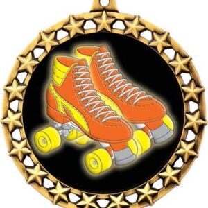 Roller Skating Medal, 2 1/2" Galaxy Star Roller Skates Medals, Great Skating Awards 1 Pack Prime