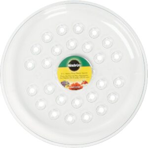 Miracle-Gro SMGCVSH08 8" Heavy Duty Plastic Saucer, Clear