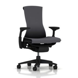 herman miller embody ergonomic office chair | fully adjustable arms and carpet casters | charcoal rhythm