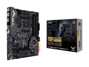 asus am4 tuf gaming x570-plus am4 zen 3 ryzen 5000 & 3rd gen ryzen atx motherboard with pcie 4.0, dual m.2, 12+2 with dr. mos power stage, hdmi