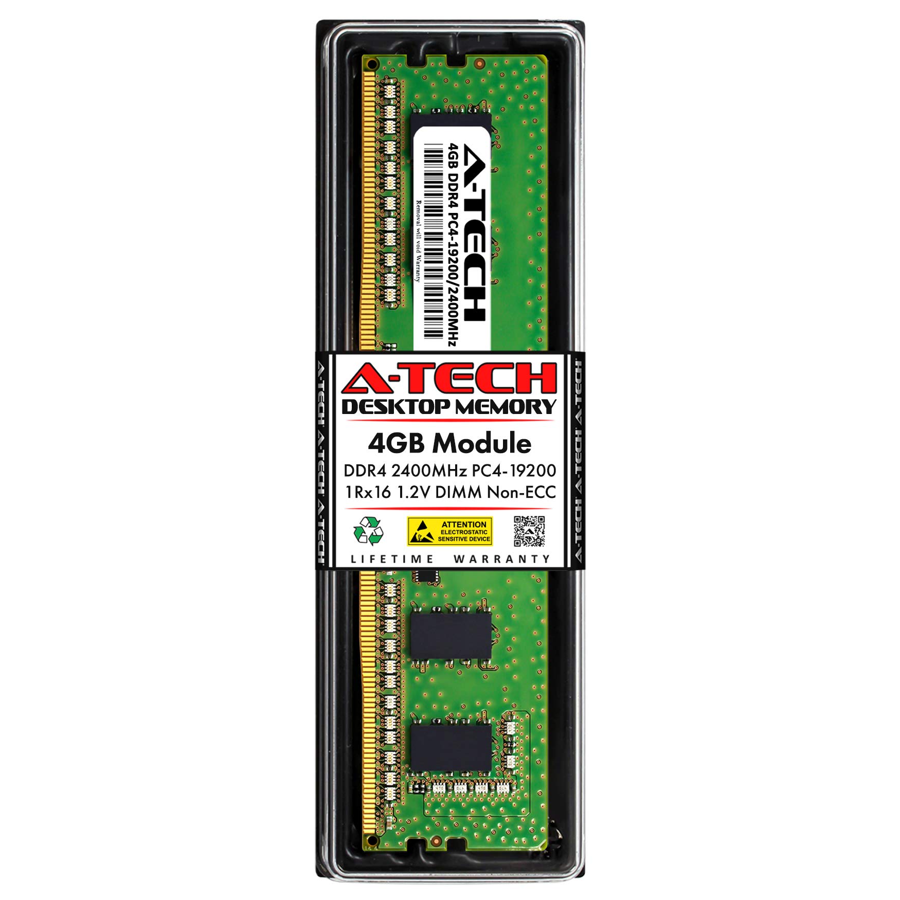 A-Tech 4GB RAM Replacement for Samsung M378A5244CB0-CRC | DDR4 2400MHz PC4-19200 1Rx16 1.2V UDIMM Non-ECC 288-Pin DIMM Memory Module