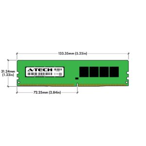 A-Tech 16GB RAM Replacement for Kingston KVR24N17D8/16 | DDR4 2400MHz PC4-19200 2Rx8 1.2V UDIMM Non-ECC 288-Pin DIMM Memory Module