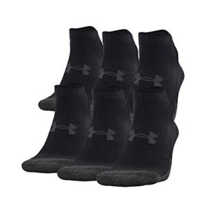 under armour adult performance tech low cut socks, multipairs , black (6-pairs) , x-large