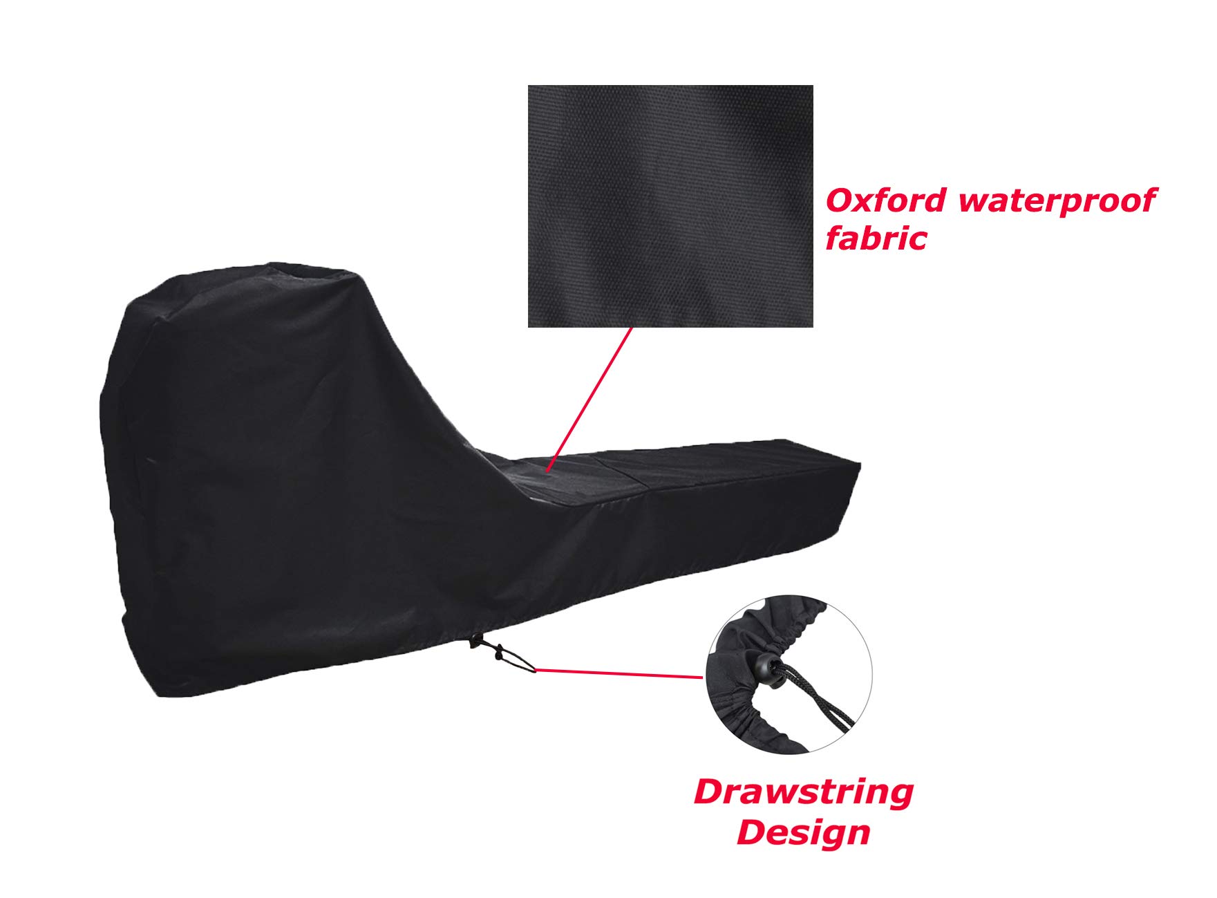 Rowing Machine Cover, Fitness Equipment Protective Cover and Oxford Waterproof Fabric are The Ideal Choice for Indoor and Outdoor use（Black）