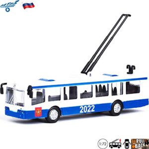 Trolley Bus Model MTRZ 6223-1:72 Scale Diecast Metal Model - Russian Collectible Toy Cars