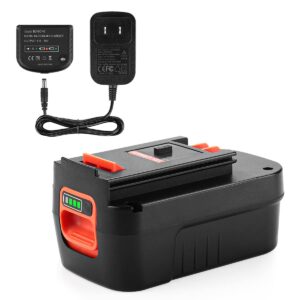 powilling 6.0ah 18v lithium hpb18 battery compatible with black and decker hpb18 hpb18-ope 244760-00 a1718 fs18fl fsb18 firestorm battery black and decker 18 volt battery include charger