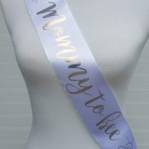 Amy's Bubbling Boutique, Inc. Honey Bee Baby Shower Sash Mommy to Be Honeycomb Bumble for White & Gold with Rhinestone Pin Gender Reveal