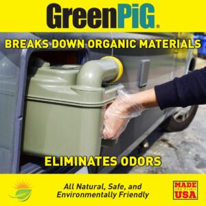 GREEN PIG RV and Marine Holding Tank Treatment, Breaks Down Waste, Eliminates Odors, Environmentally Friendly, 1 Gallon