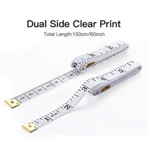 Measuring Tape 3 Pack, Tape Measure for Body Double Scale Measurement Tape for Sewing, Body, Tailor 150 cm/60 Inch