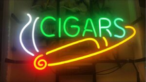 queen sense 14"x10" cigars neon sign light beer bar pub man cave real glass lamp de61