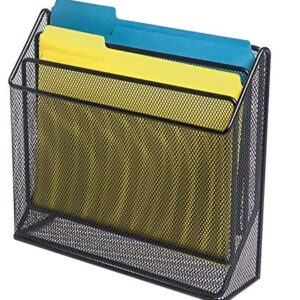 1InTheOffice 3 Tiers File Folder Organizer, Desk Sorter, Black Mesh