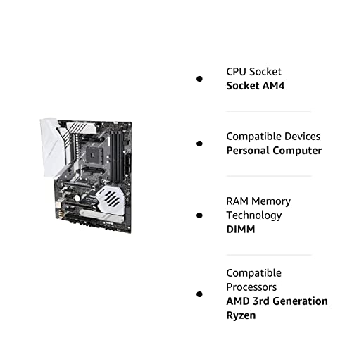 ASUS Prime X570-Pro AM4 Zen 3 Ryzen 5000 & 3rd Gen Ryzen ATX Motherboard with PCIe Gen4, Dual M.2 HDMI, SATA 6GB/s USB 3.2 Gen 2 Motherboard