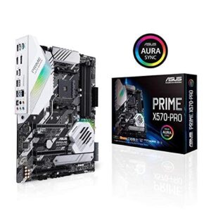 ASUS Prime X570-Pro AM4 Zen 3 Ryzen 5000 & 3rd Gen Ryzen ATX Motherboard with PCIe Gen4, Dual M.2 HDMI, SATA 6GB/s USB 3.2 Gen 2 Motherboard