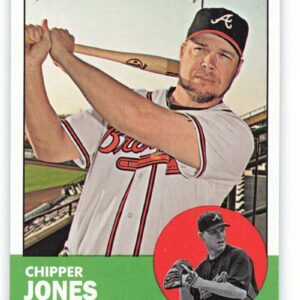 2012 Topps Heritage #347 Chipper Jones Braves MLB Baseball Card NM-MT