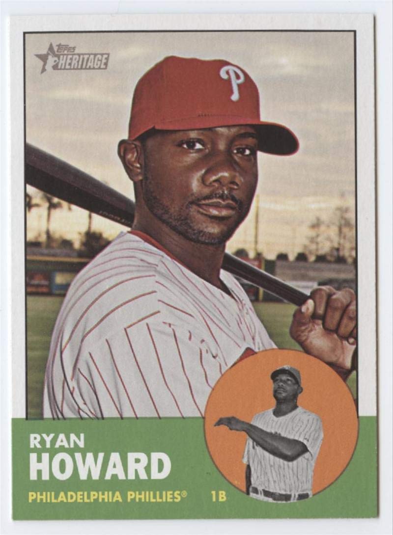 2012 Topps Heritage #161 Ryan Howard Phillies MLB Baseball Card NM-MT