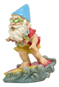 ebros free spirited hippie hawaii themed vacation fairy garden gnome holding aloha banner figurine diy mr gnomes collection statue home decor