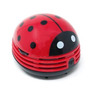 allydrew cute portable mini vacuum cleaner for home and office, ladybug