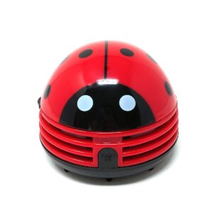 allydrew Cute Portable Mini Vacuum Cleaner for Home and Office, Ladybug