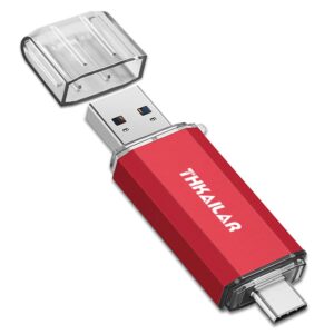 thkailar usb c flash drive 128gb, usb flash drive with type c and type a 3.1 port usb c thumb drive compatible with iphone 15/android phone/pc/mac pro