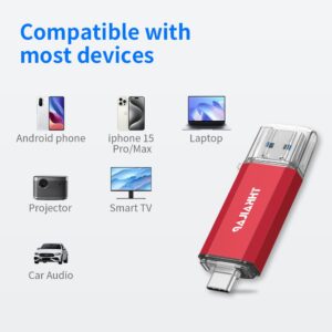 THKAILAR USB C Flash Drive 128GB, USB Flash Drive with Type C and Type A 3.1 Port USB C Thumb Drive Compatible with iPhone 15/Android Phone/PC/Mac Pro