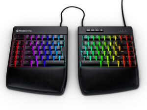 kinesis gaming freestyle edge rgb split mechanical usb keyboard (mx brown)