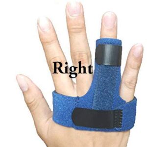 mcvcoyh trigger finger splint, finger knuckle support brace, adjustable brace for straightening curved, bent, locked and mallet finger thumb,ring,index(right)