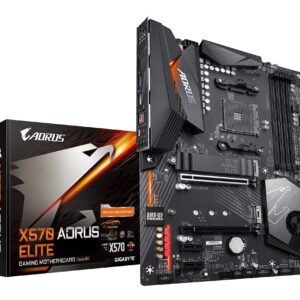 Gigabyte X570 AORUS Elite (AMD Ryzen 3000/X570/ATX/PCIe4.0/DDR4/USB3.1/Realtek ALC1200/Front USB Type-C/RGB Fusion 2.0/M.2 Thermal Guard/Gaming Motherboard)