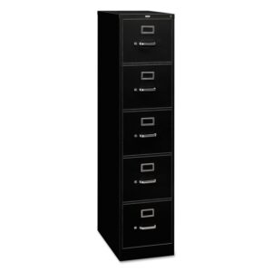 hon 315pp five-drawer, full-suspension file, letter size, 26-1/2-inch d, black