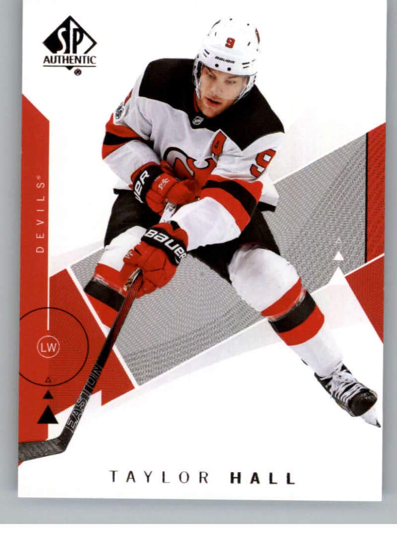 2018-19 SP Authentic Hockey #10 Taylor Hall New Jersey Devils Official NHL Trading Card From Upper Deck (UD)