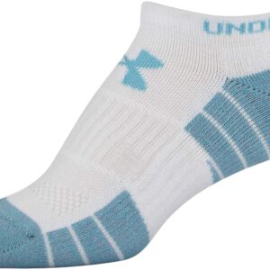 Under Armour Golf Elevated Performance No Show Socks, 2-Pair, Breathtaking Blue Assorted, Shoe Size: Mens 4-8, Womens 6-9