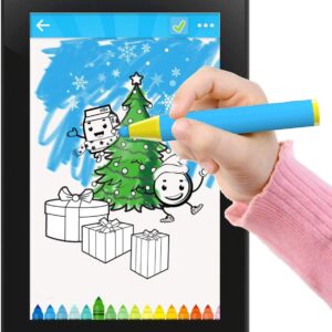 CISCLE Youth Series Kids Stylus Pen for Touch Screen, Fun Crayon Stylus Compatible for Apple iPad Air Mini Pro, Kids Edition Tablet, Dragon Touch, Galaxy Tab A E, Chromo Android Tablets (2 Pack)