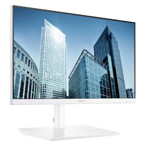 SAMSUNG SH850 Series 24-Inch WQHD (2560x1440) Computer Monitor, Display Port, HDMI, USB-C, Height Adjustable Stand, 3 Yr WRNTY (LS24H851QFNXZA), White