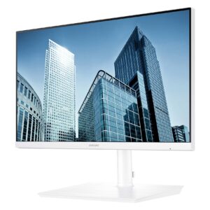 SAMSUNG SH850 Series 24-Inch WQHD (2560x1440) Computer Monitor, Display Port, HDMI, USB-C, Height Adjustable Stand, 3 Yr WRNTY (LS24H851QFNXZA), White