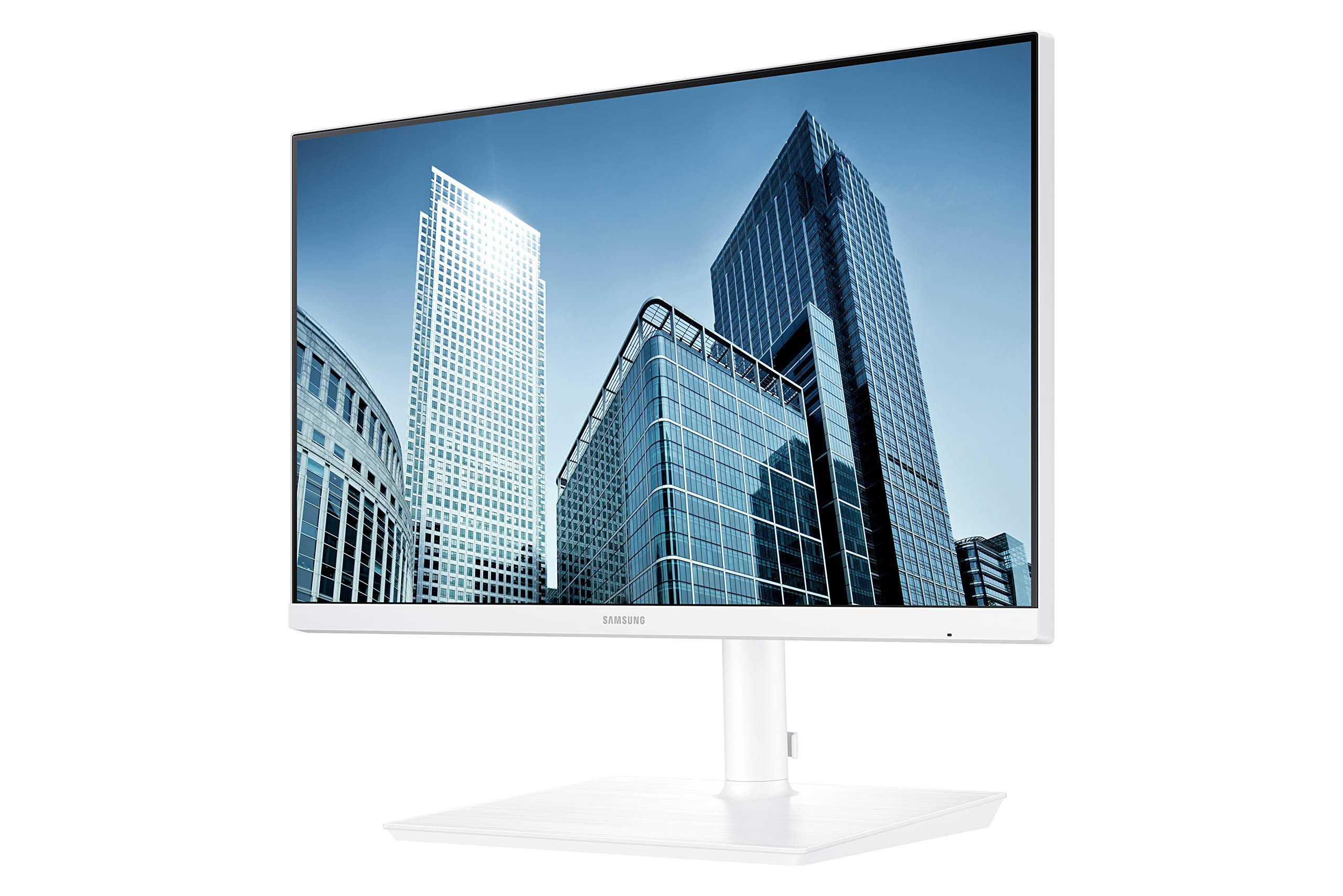 SAMSUNG SH850 Series 24-Inch WQHD (2560x1440) Computer Monitor, Display Port, HDMI, USB-C, Height Adjustable Stand, 3 Yr WRNTY (LS24H851QFNXZA), White