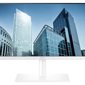 SAMSUNG SH850 Series 24-Inch WQHD (2560x1440) Computer Monitor, Display Port, HDMI, USB-C, Height Adjustable Stand, 3 Yr WRNTY (LS24H851QFNXZA), White