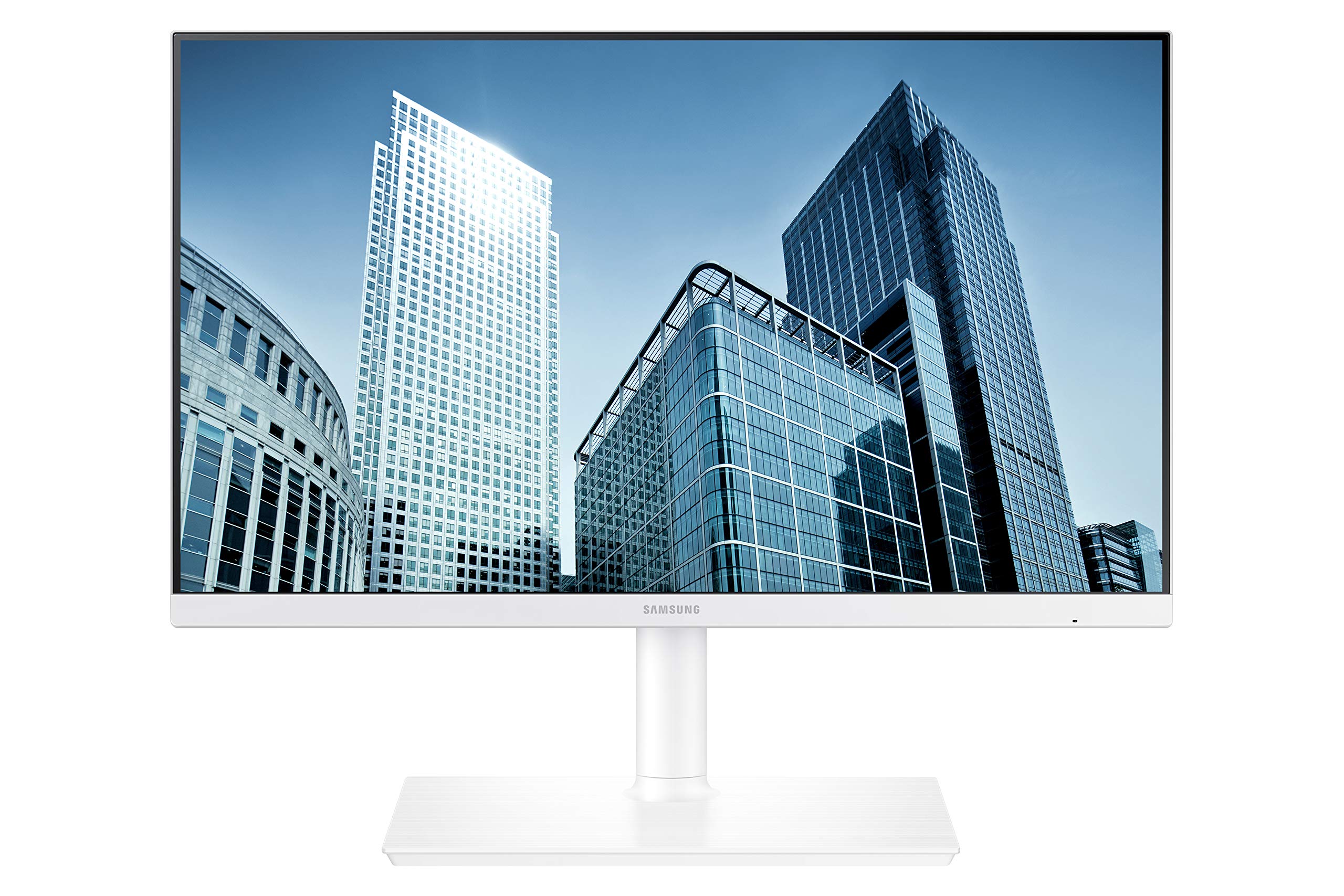 SAMSUNG SH850 Series 24-Inch WQHD (2560x1440) Computer Monitor, Display Port, HDMI, USB-C, Height Adjustable Stand, 3 Yr WRNTY (LS24H851QFNXZA), White