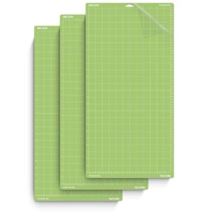 nicapa standard grip cutting mat for cricut maker 3/maker/explore 3/air 2/air/one (12x24 inch,3pack) adhesive&sticky non-slip flexible square gridded cut mats replacement accessories mats vinyl craft