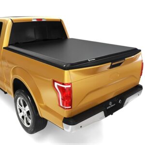 yitamotor soft roll up truck bed tonneau cover compatible with 2015-2024 ford f-150 5.5 ft bed