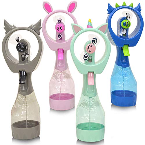 Handheld Misting Fan Mini Personal Portable Water Spray Fan Battery Operated Fan Personal Misting Bottle Portable Handheld Fan Batteries Included Held Cooling Mister Blower, Pink